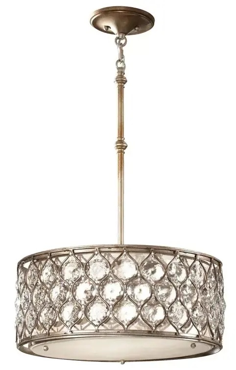Elstead Lighting Lucia hanglamp 3x60 W zilveren FE-LUCIA-B