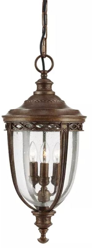 Elstead Lighting English Bridle hanglamp voor buiten 3x60 W bruin FE-EB8-L-BRB