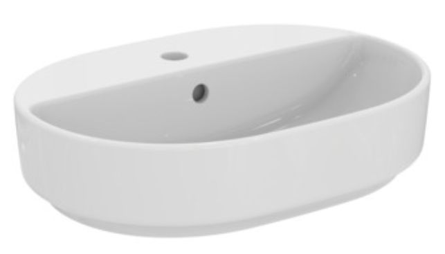 Ideal Standard i.Life O wastafel 55x40 cm ovaal opbouw wit glans T573401