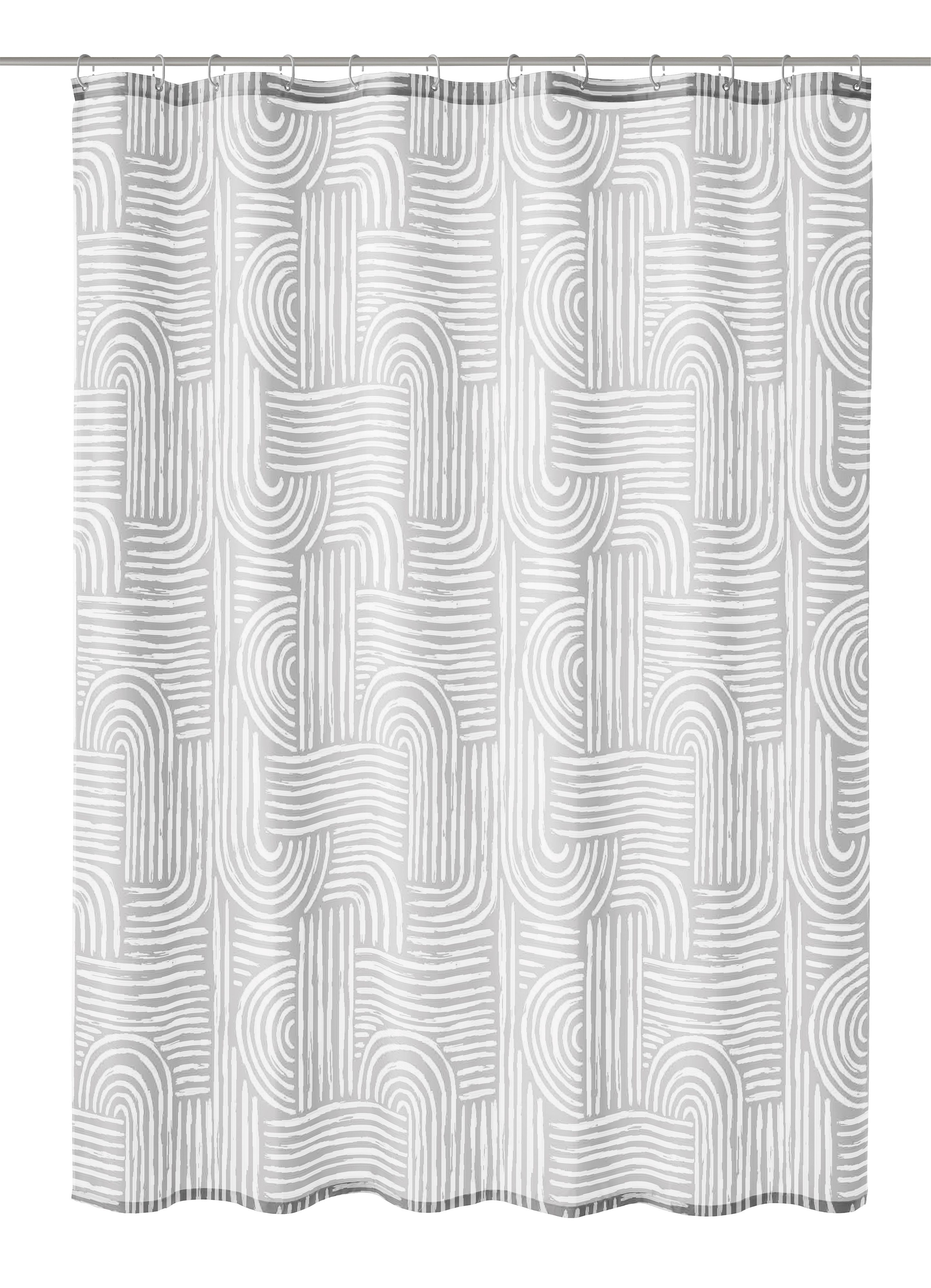 Kleine Wolke Linja douchegordijn 200x180 cm grijs 7848913305