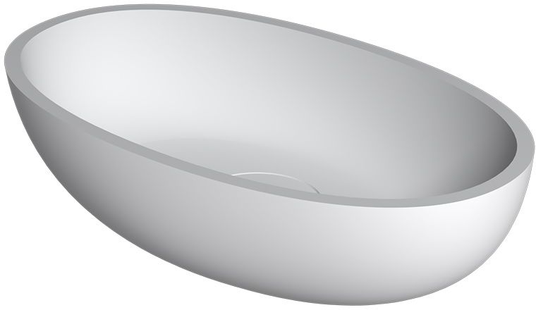 Riho Escala wastafel 55x32 cm ovaal opbouw wit mat W030001105