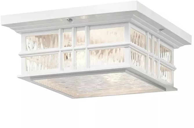Elstead Lighting Beacon Square extern plafond 2x60 W wit KL-BEACON-SQUARE-F-WHT