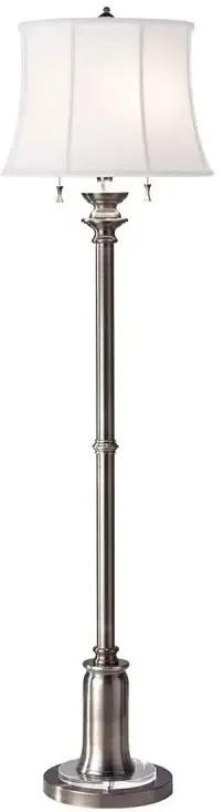 Elstead Lighting Stateroom staanlamp 2x60 W wit-nikkel FE-STATEROOM-FL-AN