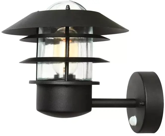Elstead Lighting Helsingor buitenwandlamp 1x60 W zwart HELSINGOR-PIR-BK