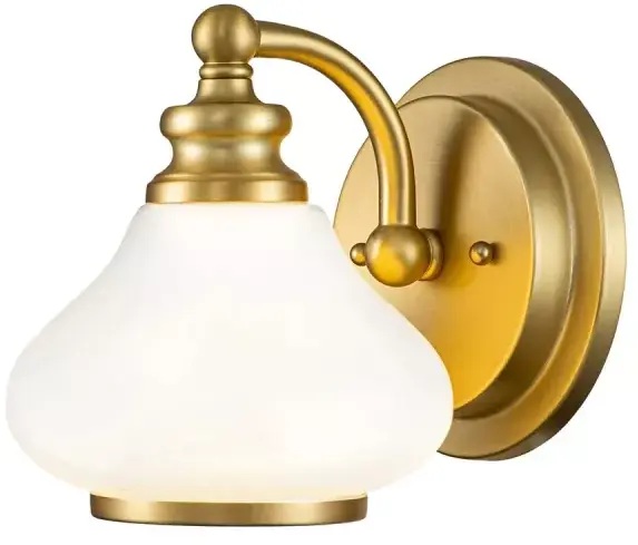 Elstead Lighting Ainsley wandlamp 1x3 W messing HK-AINSLEY1-BATH-BB