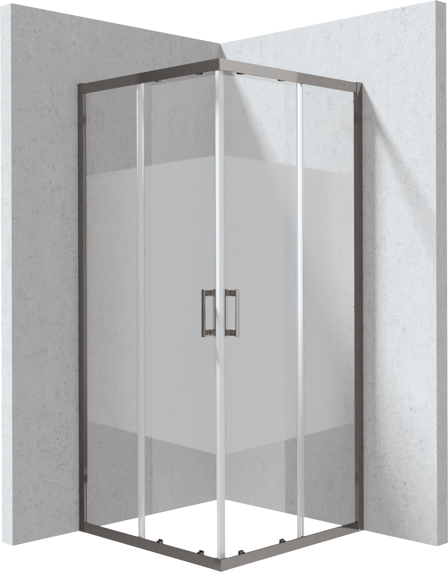 Deante Funkia Evo douchecabine 90x90 cm vierkant grafiet mat/glas met patroon KYC_DE99P