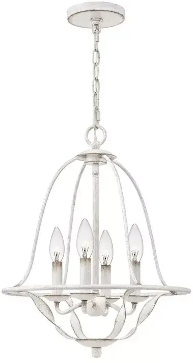 Elstead Lighting Bradbury hanglamp 4x40 W wit QZ-BRADBURY-4P-AWH