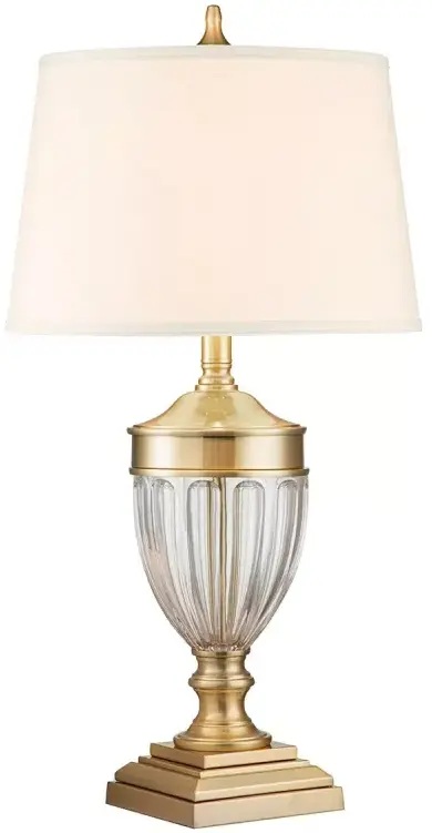 Elstead Lighting Dennison tafellamp 1x60 W messing-crème QZ-DENNISON-BB