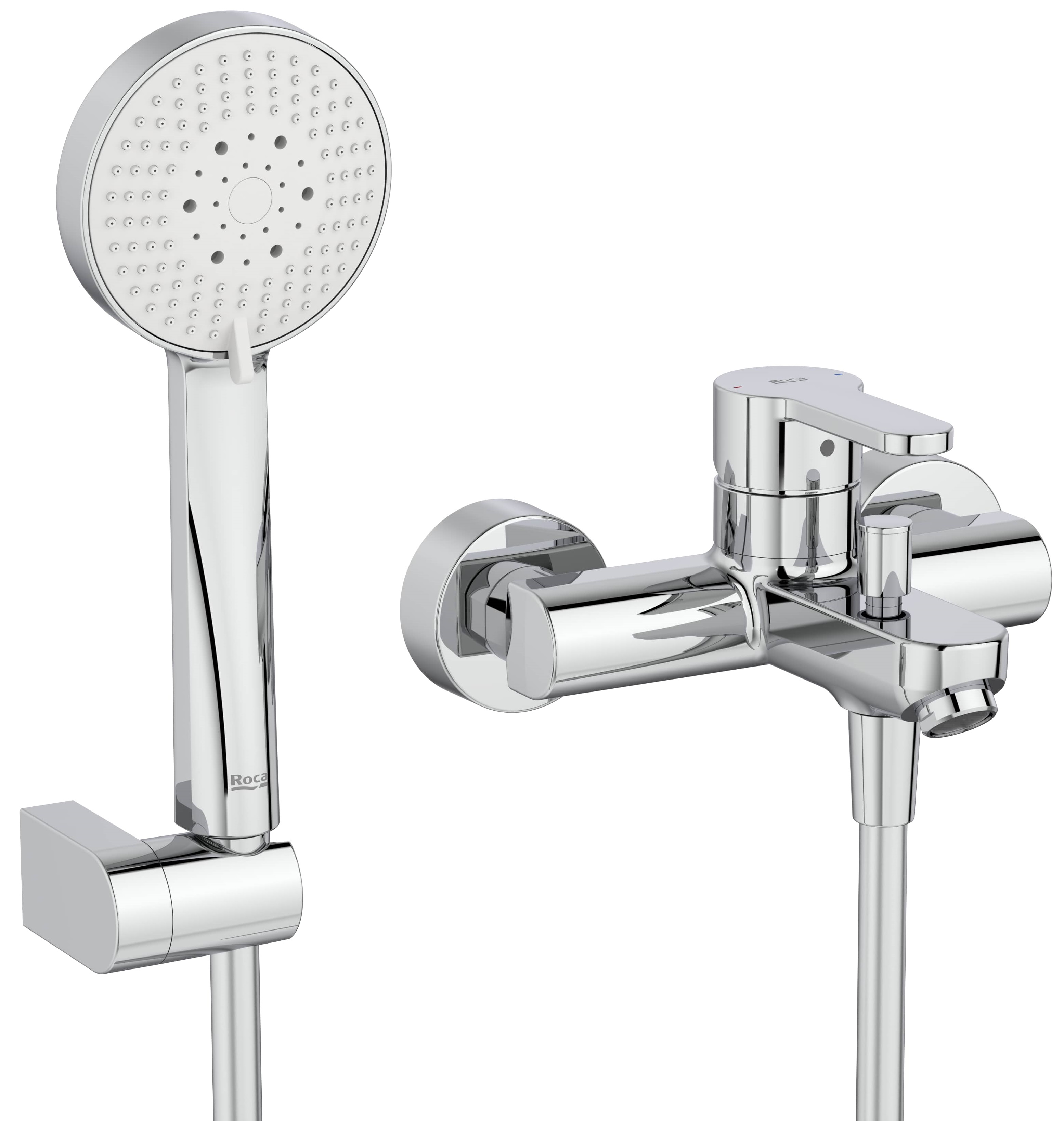 Roca l20 bad- en douchekraan wand chroom A5A019HC00