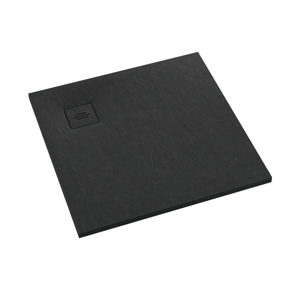 Schedline Protos Black Stone vierkante douchebak 80x80 cm grijs 3SP.P2K-8080/C/ST-M1/C/ST