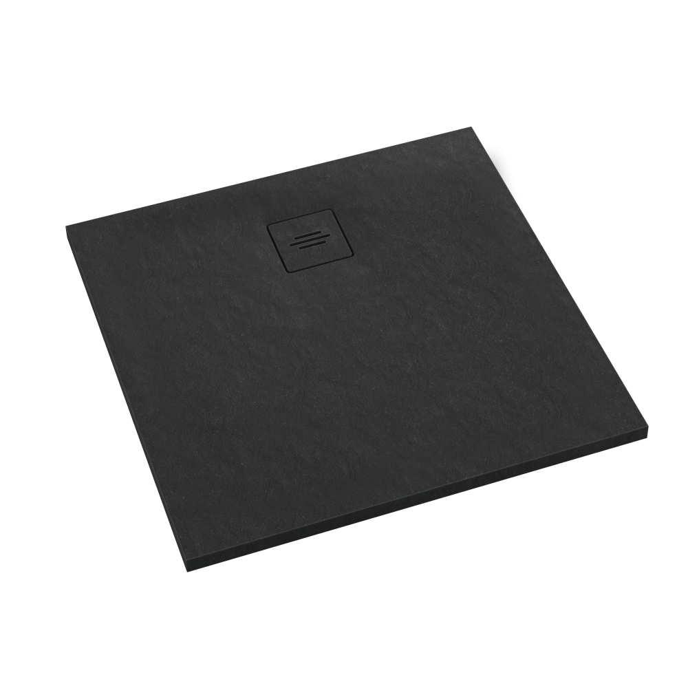 Schedline Protos Black Stone vierkante douchebak 100x100 cm zwart 3SP.P1K-100100/C/ST-M1/C/ST