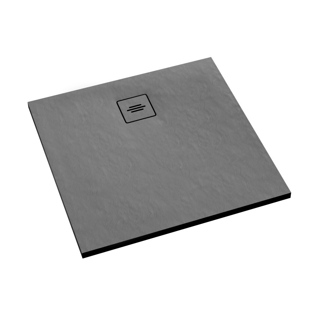 Schedline Protos Grey Stone vierkante douchebak 100x100 cm grijs 3SP.P2K-100100/S/ST-M1/S/ST