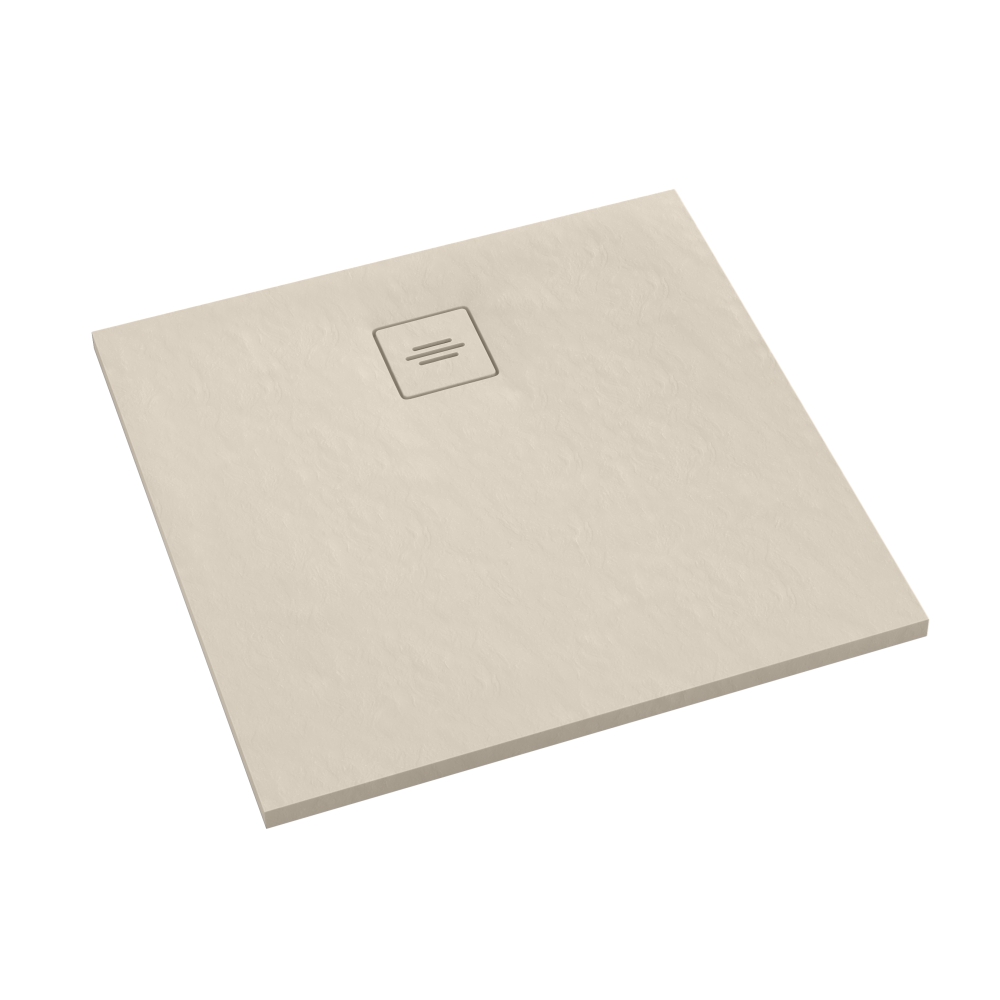 Schedline Protos Cashmere Stone vierkante douchebak 80x80 cm beige 3SP.P2K-8080/PK/ST-M1/PK/ST