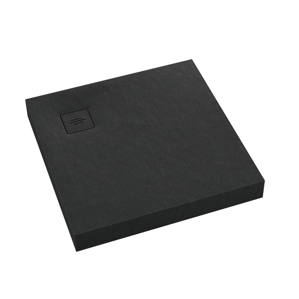 Schedline Nonlimits Black Stone vierkante douchebak 100x100 cm zwart 3ST.N1K-100100/C/ST-M1/C/ST