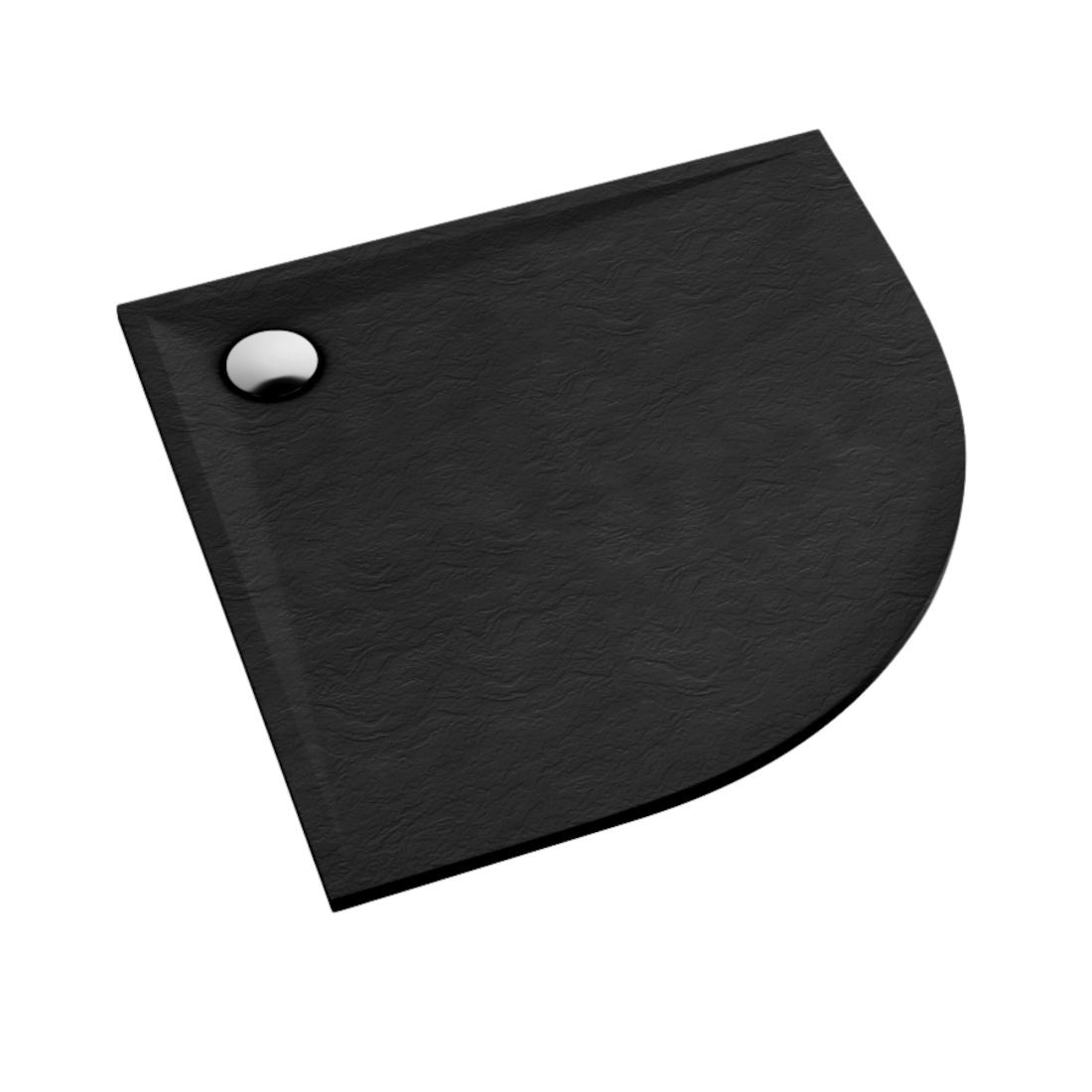 Schedline Libra Black Stone halfronde douchebak 90x90 cm zwart 3SP.L1O-9090/C/ST