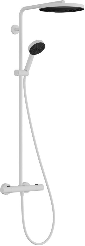 Hansgrohe Pulsify S doucheset wand met thermostaat met regendouche wit 24236700