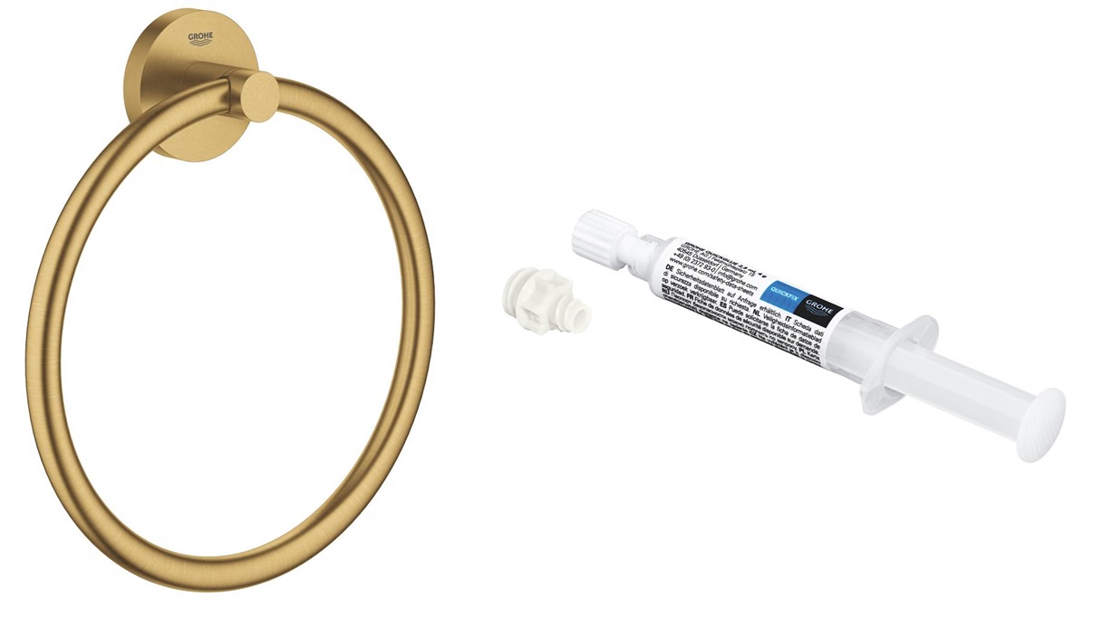 Set handdoekhanger Grohe Start 41174GN0, lijm Grohe QuickGlue 41127000