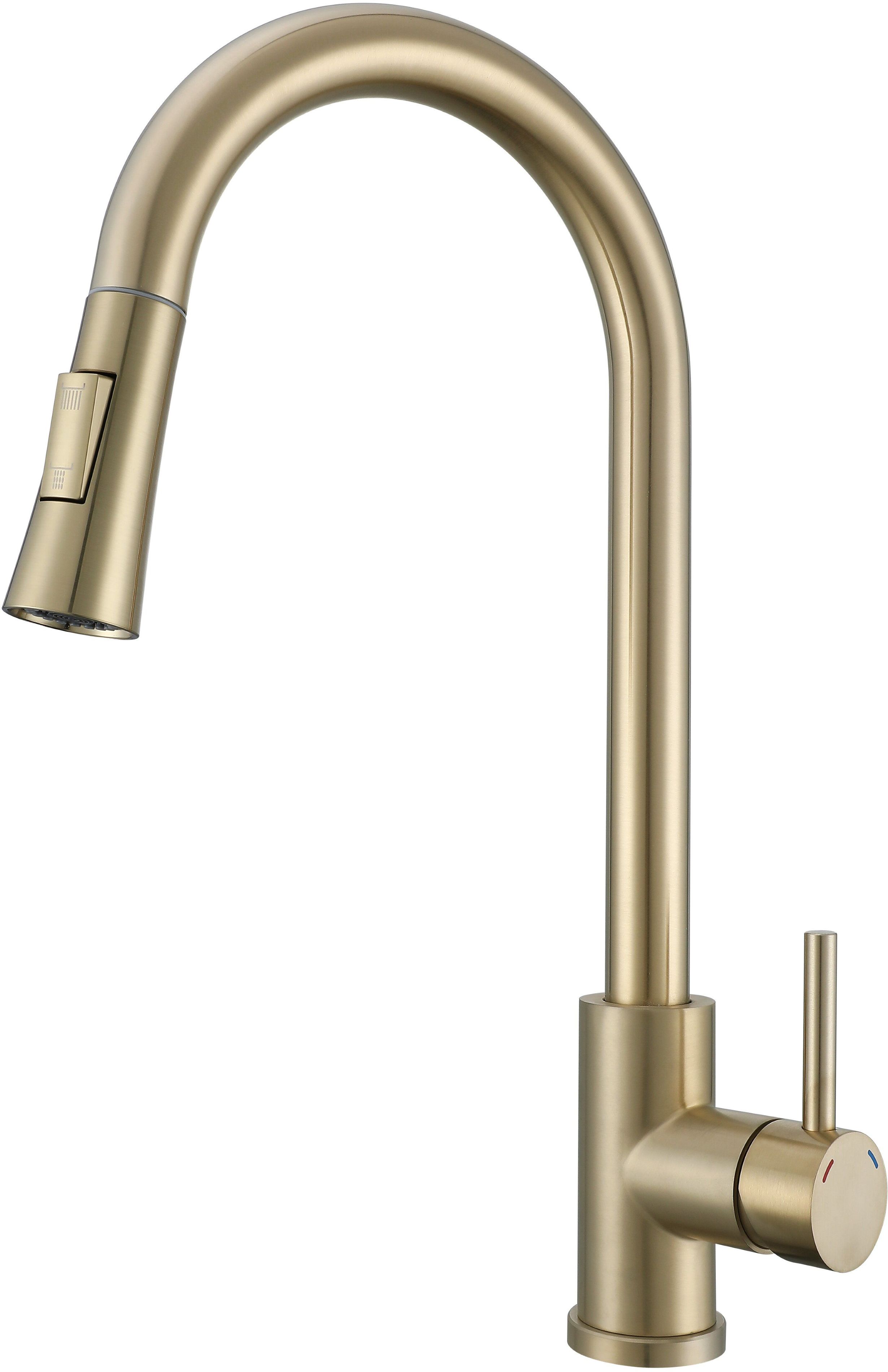 Ruvetti Edera keukenkraan staand goud/antiek goud 1003PVDCH
