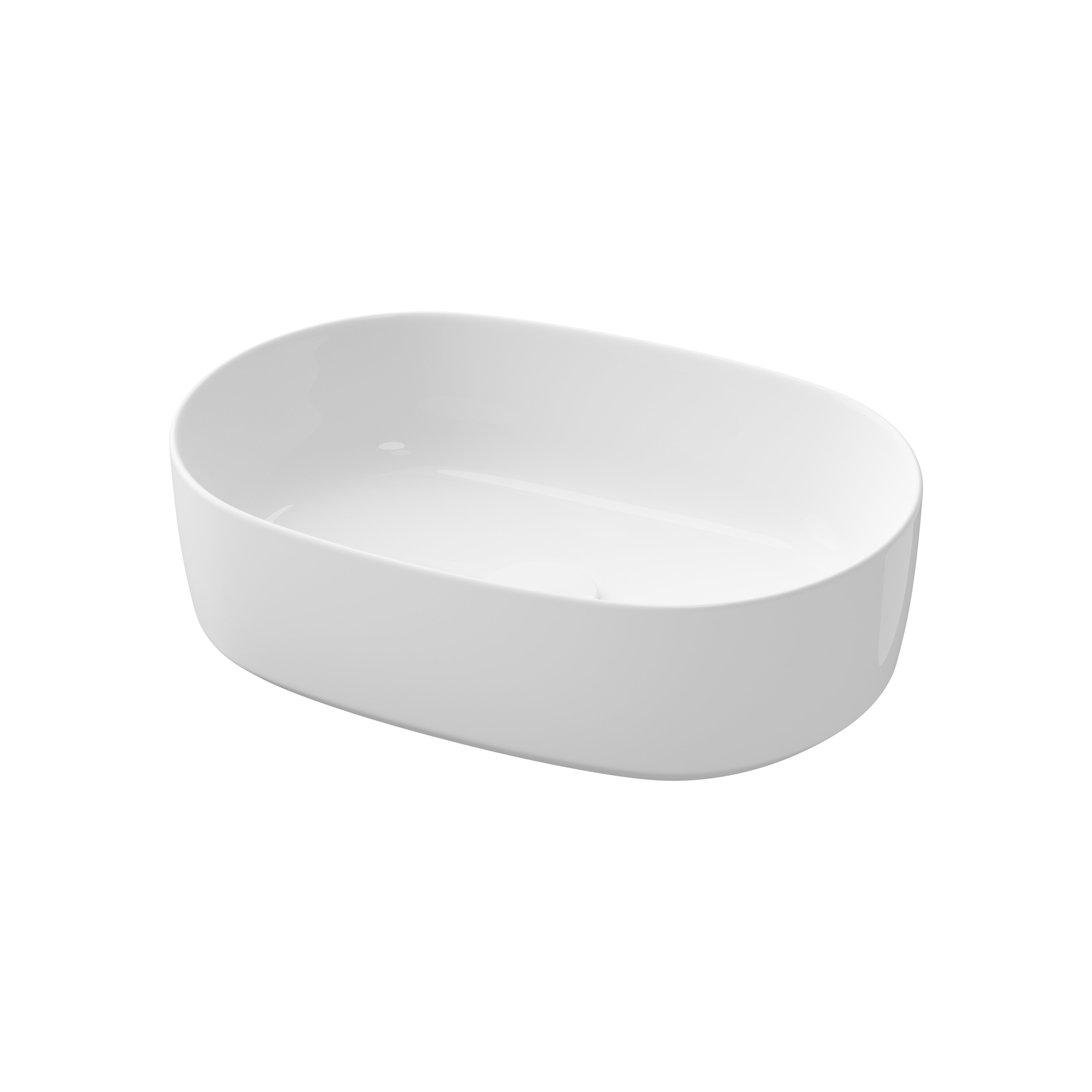 Cersanit City wastafel 47x32 cm ovaal opbouw wit glans K35-112