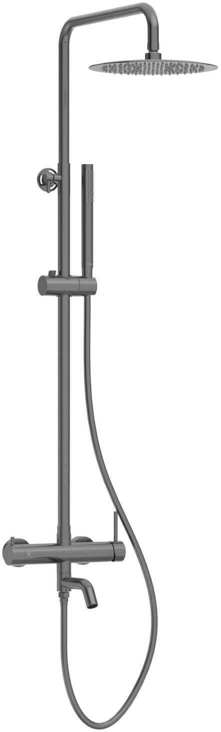 Balneo Cascade doucheset wand met regendouche grafiet H0301070505