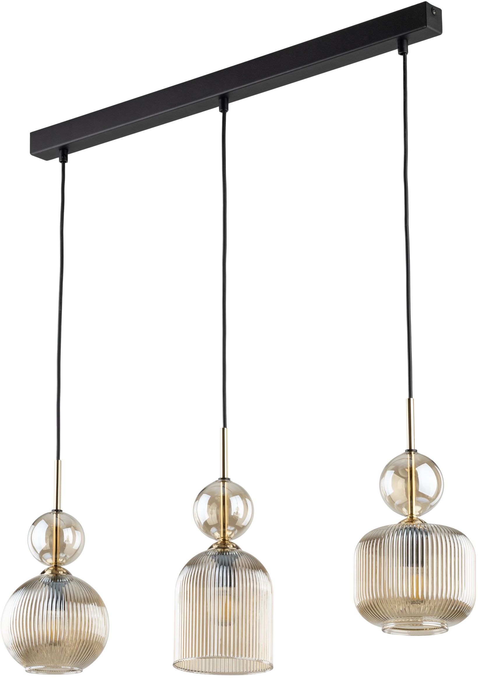 TK Lighting Sophia Cognac hanglamp 3x10 W bruin-amber 11042
