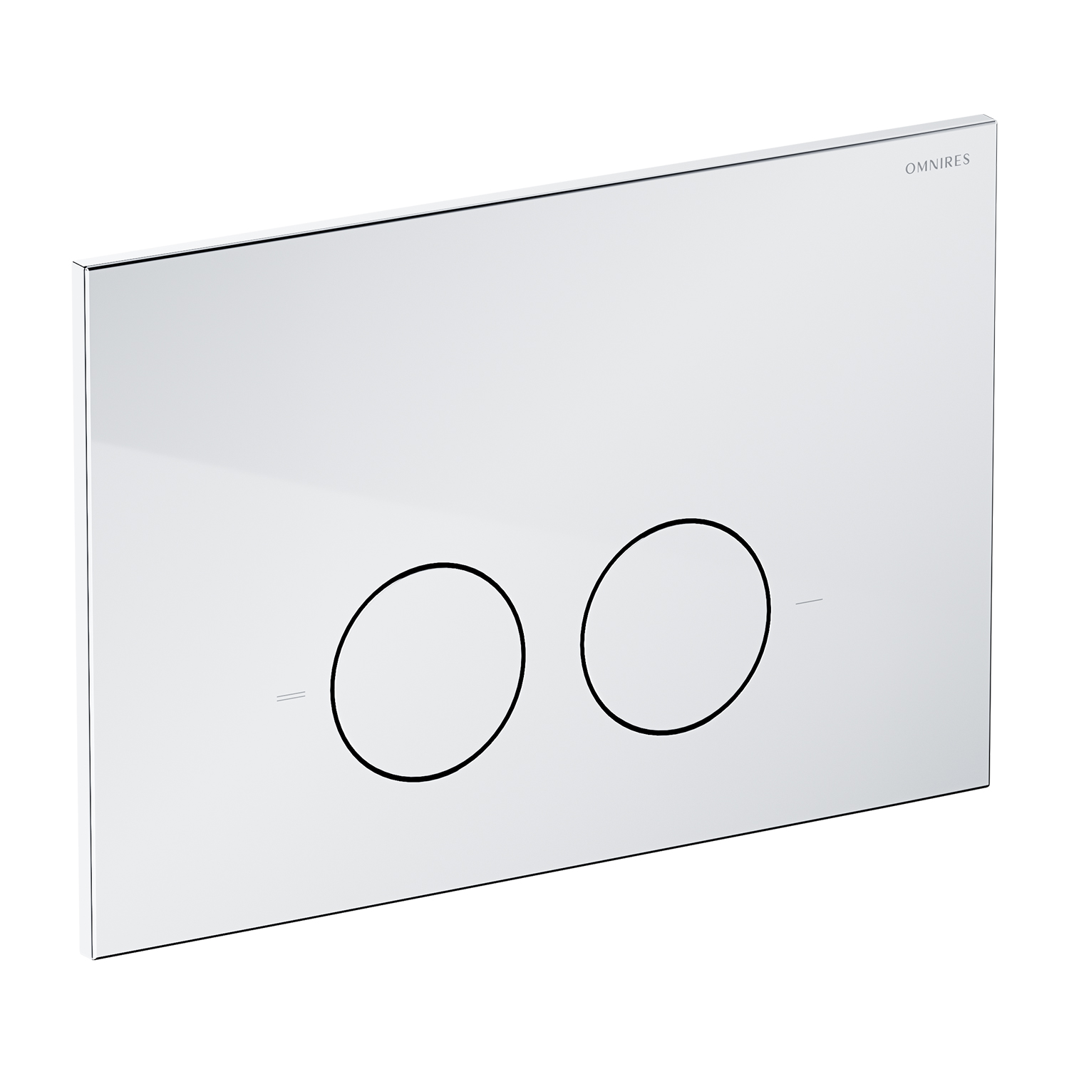 Omnires Minimal spoelknop voor het toilet glanzende chroom MPS1CR