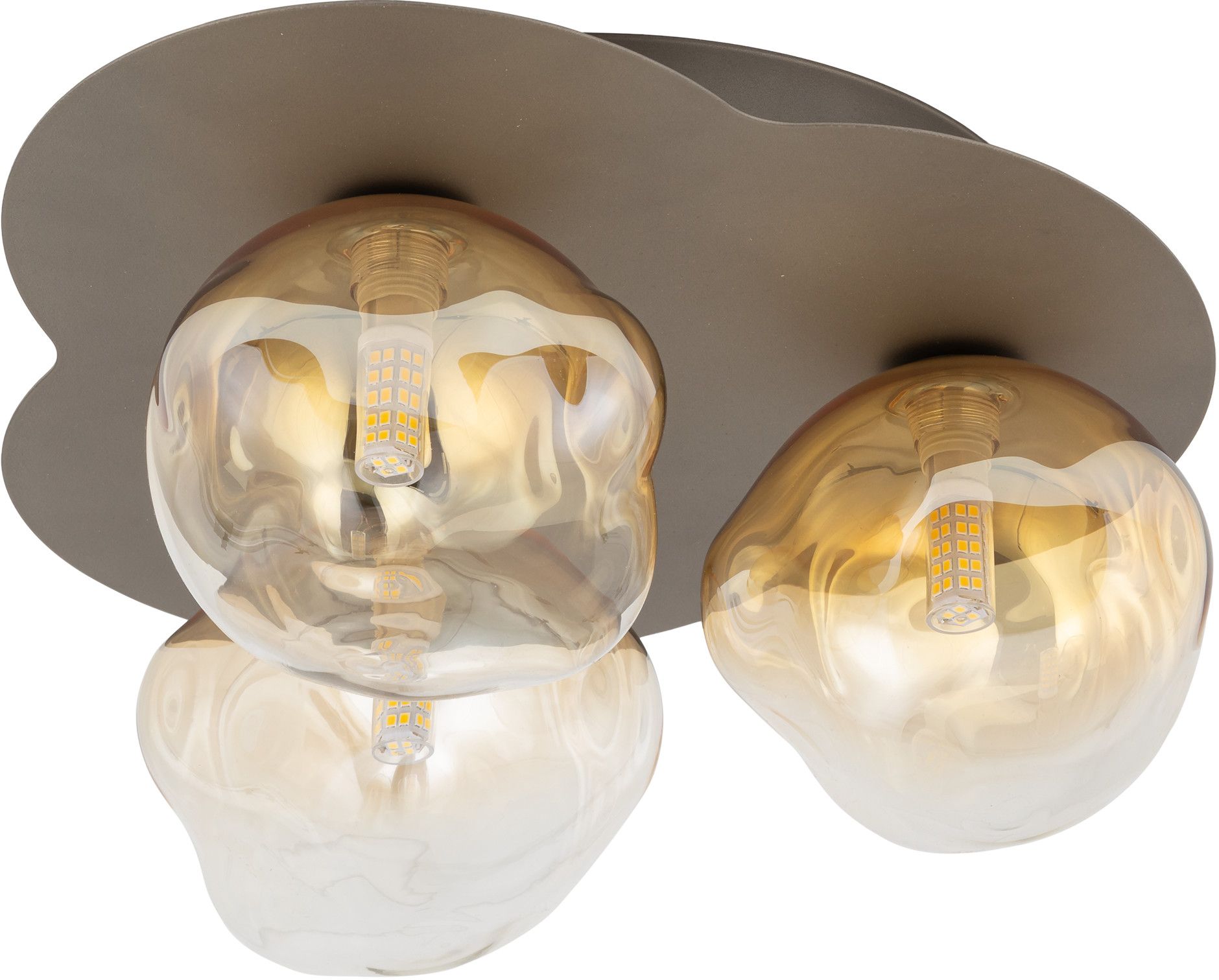 TK Lighting Lava New plafondlamp 3x8 W bruin 11453
