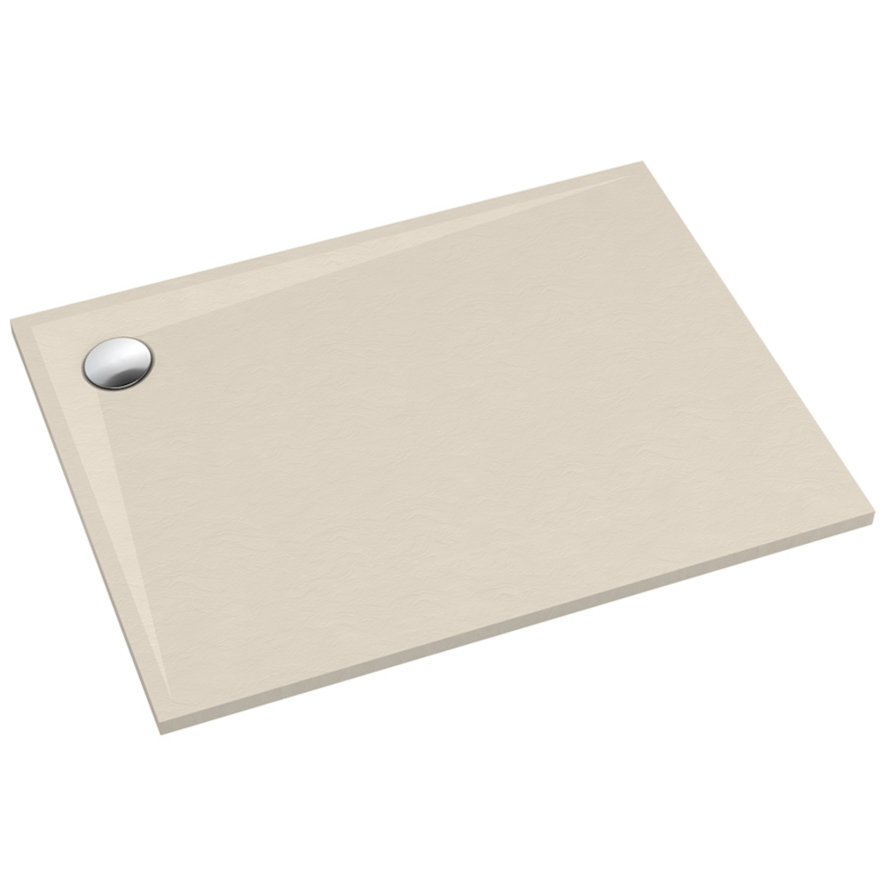 Schedpol Etrusco Cashmere Stone rechthoekige douchebak 90x80 cm beige 3.472/PK/ST