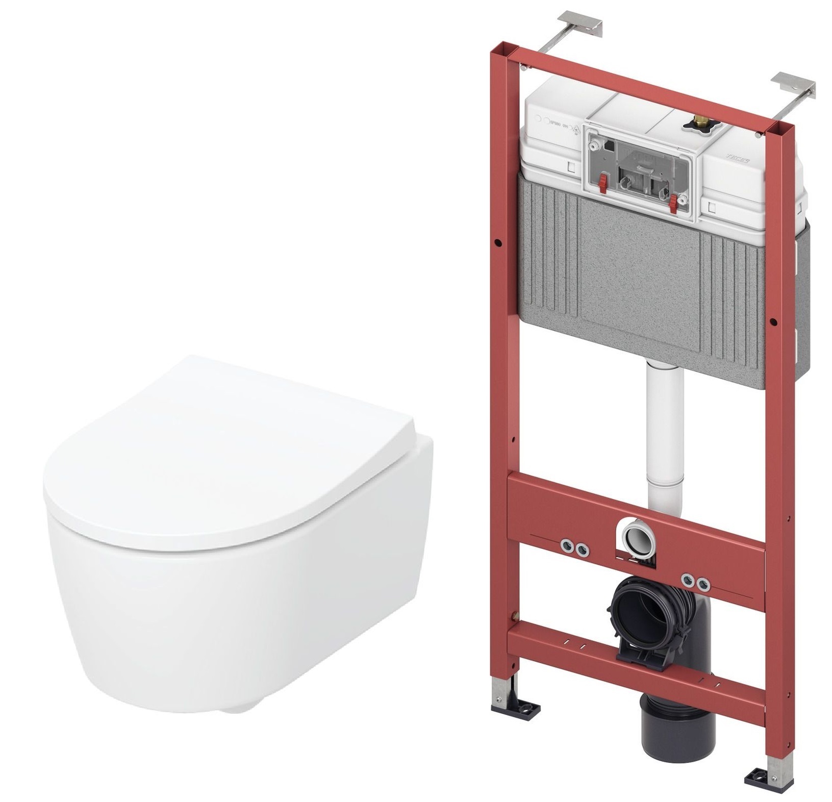 Set toiletpot Geberit iCon 503.232.00.1, inbouwframe Tece Base 9400407
