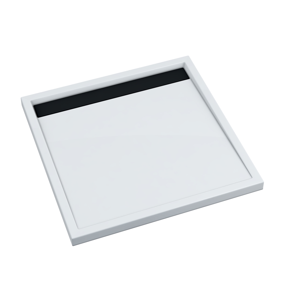 Schedpol Ajax B&W vierkante douchebak 90x90 cm wit-zwart 3.4226-M/C/G