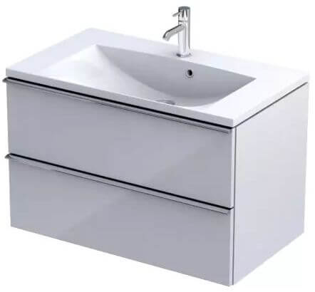 Oristo Etna kast 80x45.5x50 cm hangend onder de wastafel wit OR52-SD2S-80-1