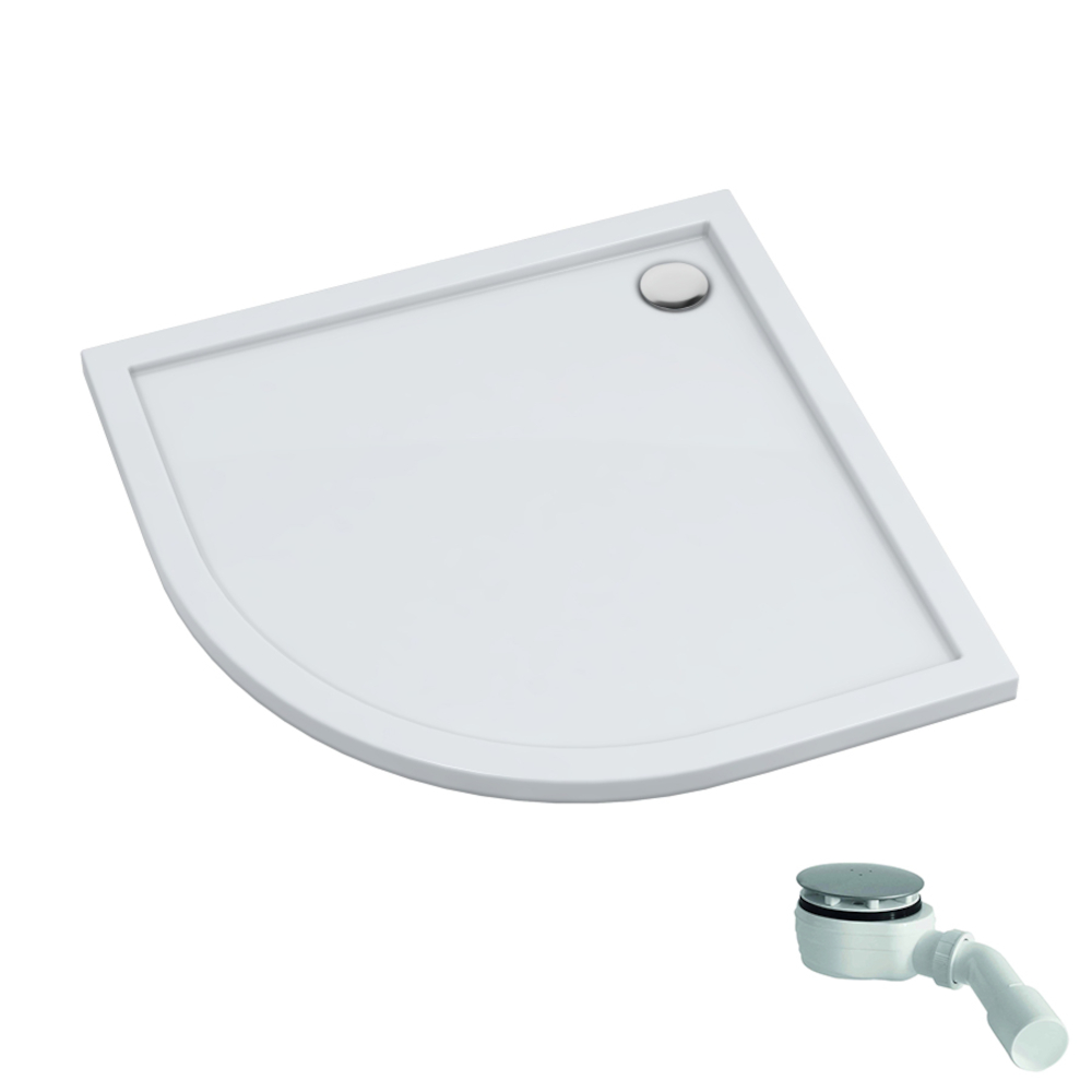 Schedpol Caspar New halfronde douchebak 90x90 cm wit 3.2334
