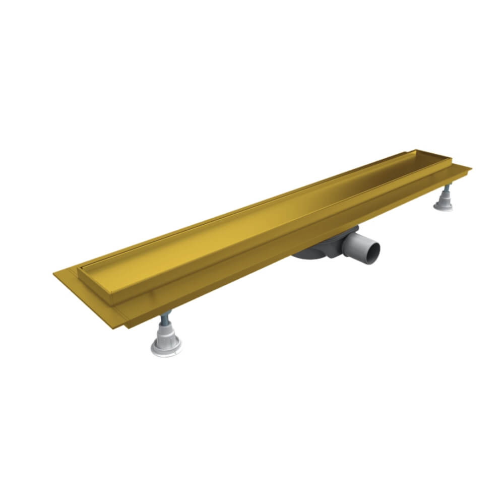 Schedpol Base-Low Gold - Gold Plate lineaire afvoer 90 cm gouden OLP90/ZST-LOW