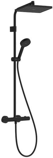 Hansgrohe Activera Q doucheset wand met regendouche zwart 28748670