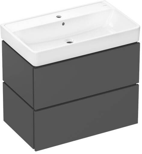 Hansgrohe Xilesa E wastafel met kast 80 cm grijs 54397760