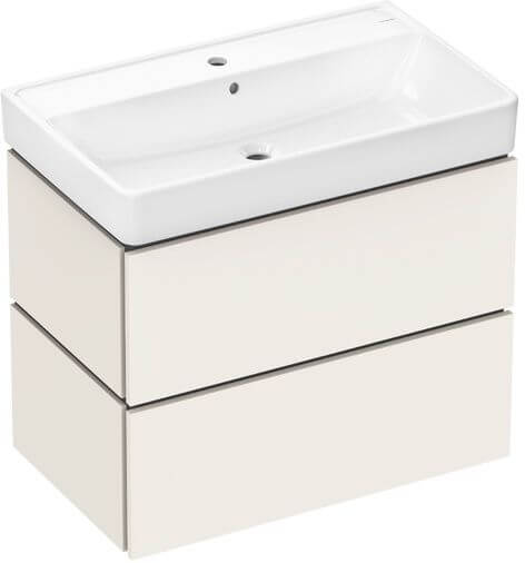 Hansgrohe Xilesa E wastafel met kast 80 cm beige 54397780