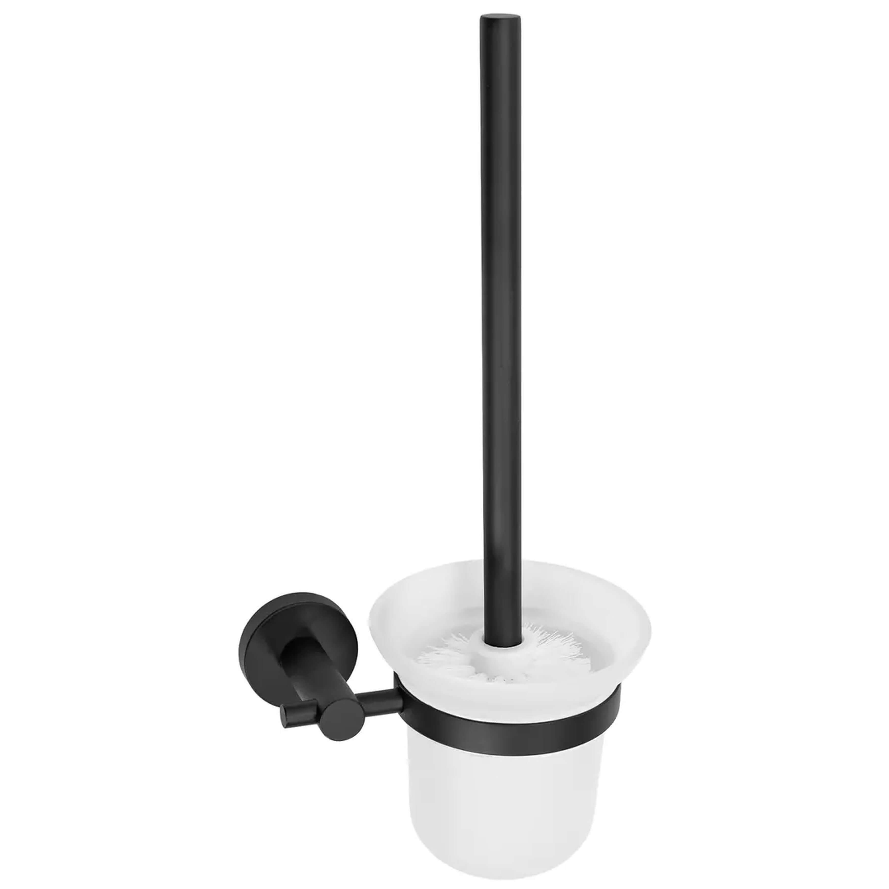 Rea Leo toiletborstel ingeschroefd zwart REA-77103