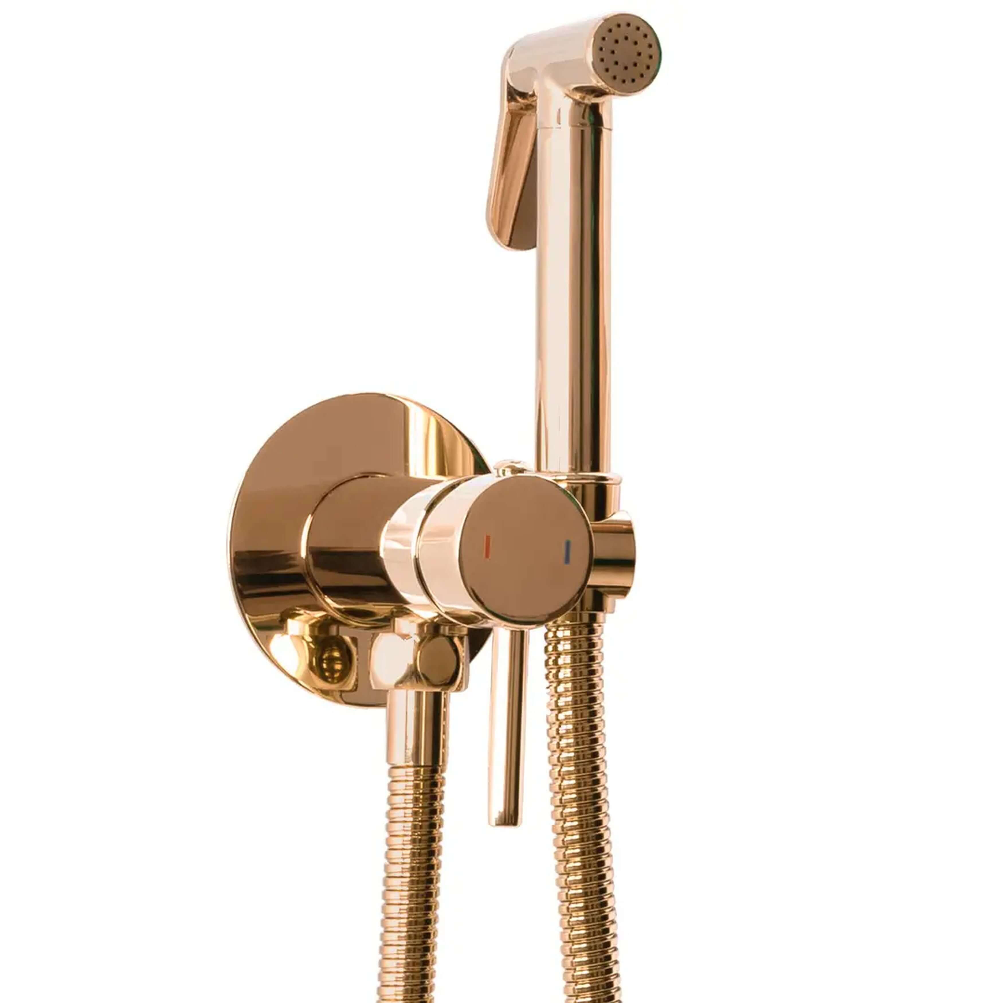 Rea Loop bidetkraan met doucheset wand koper REA-B9799