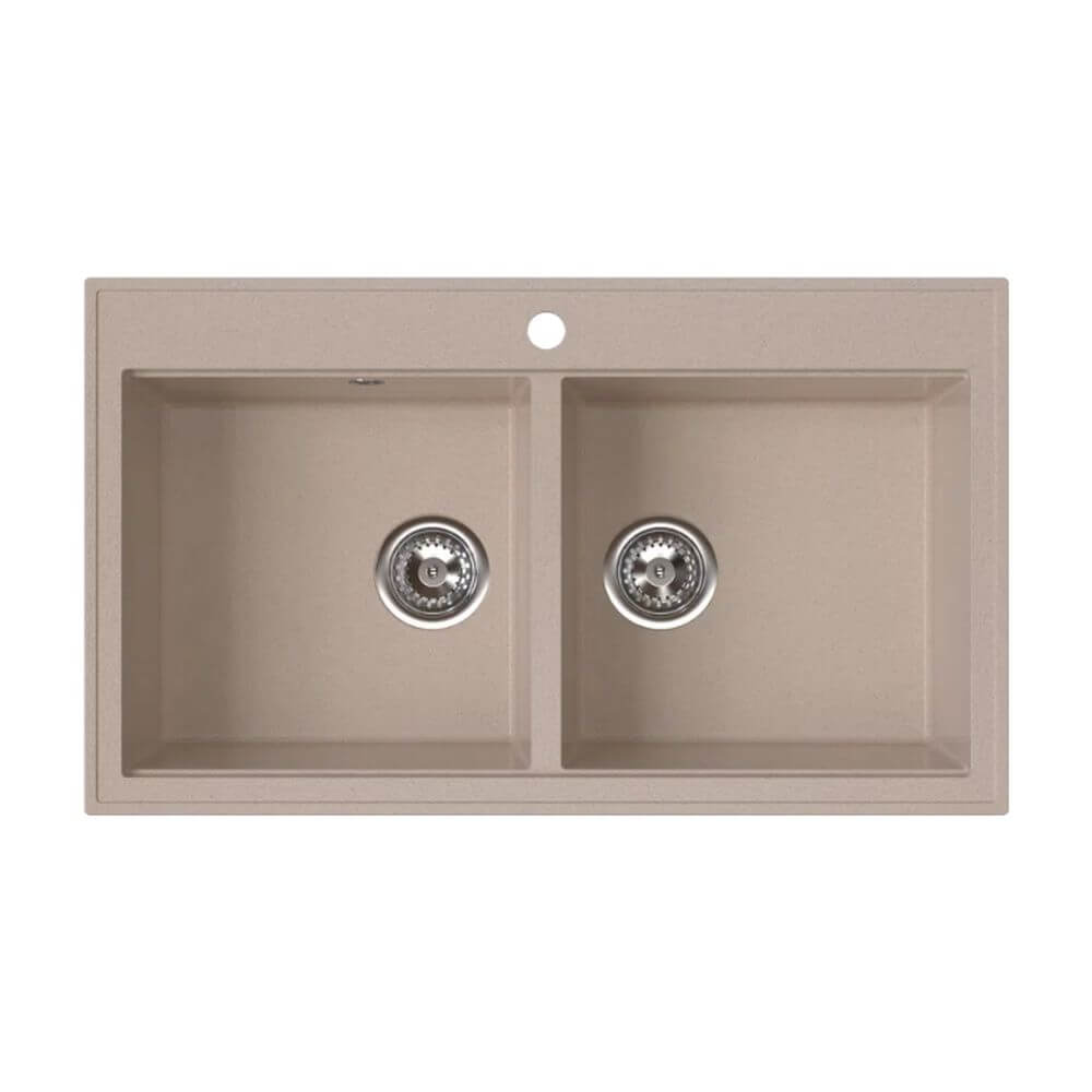 Ferro Stampo spoelbak van graniet 86x50 cm beige DRGS2/50/86SA