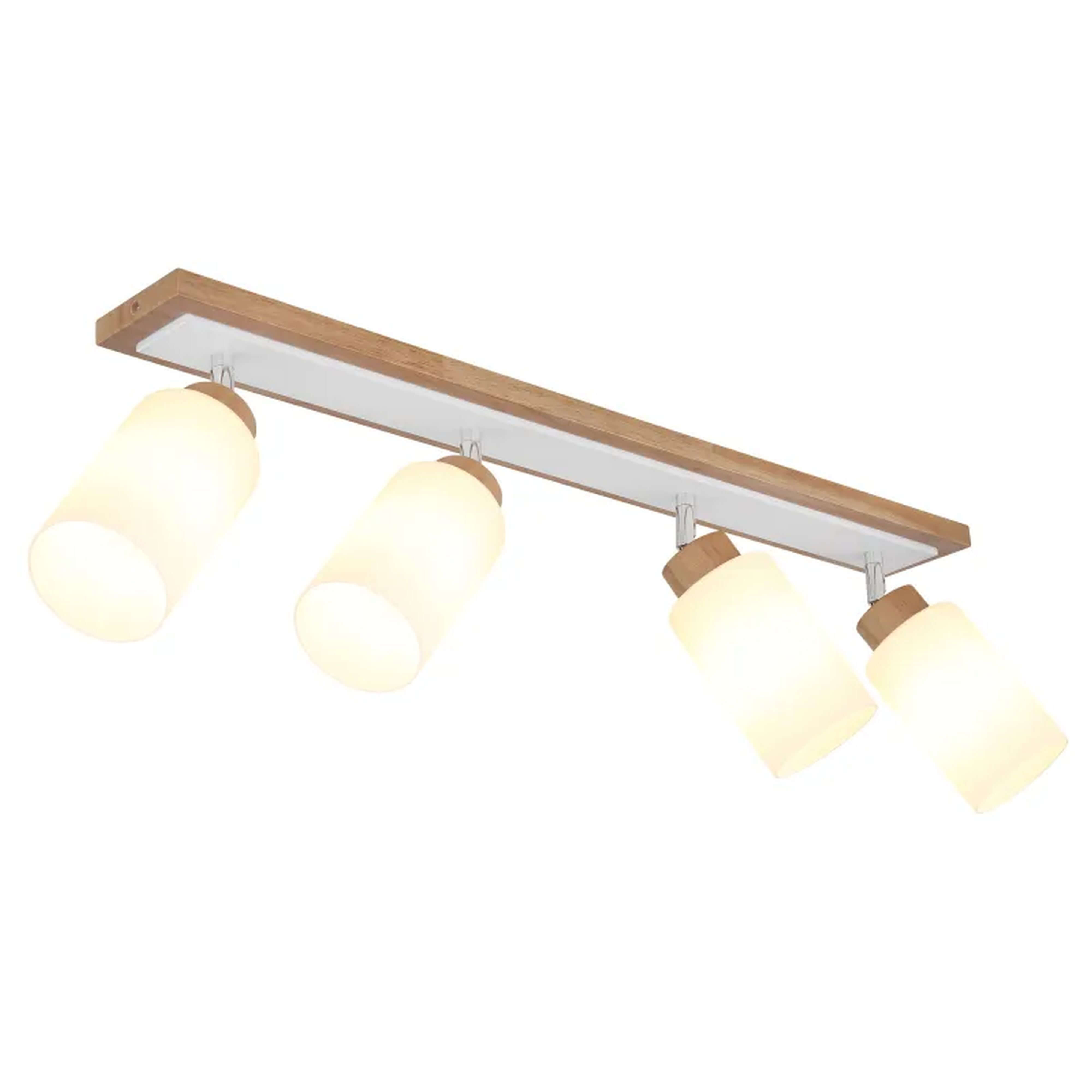 Globo Lighting Rowena plafondlamp 4x60 W wit-bruin 15977-4