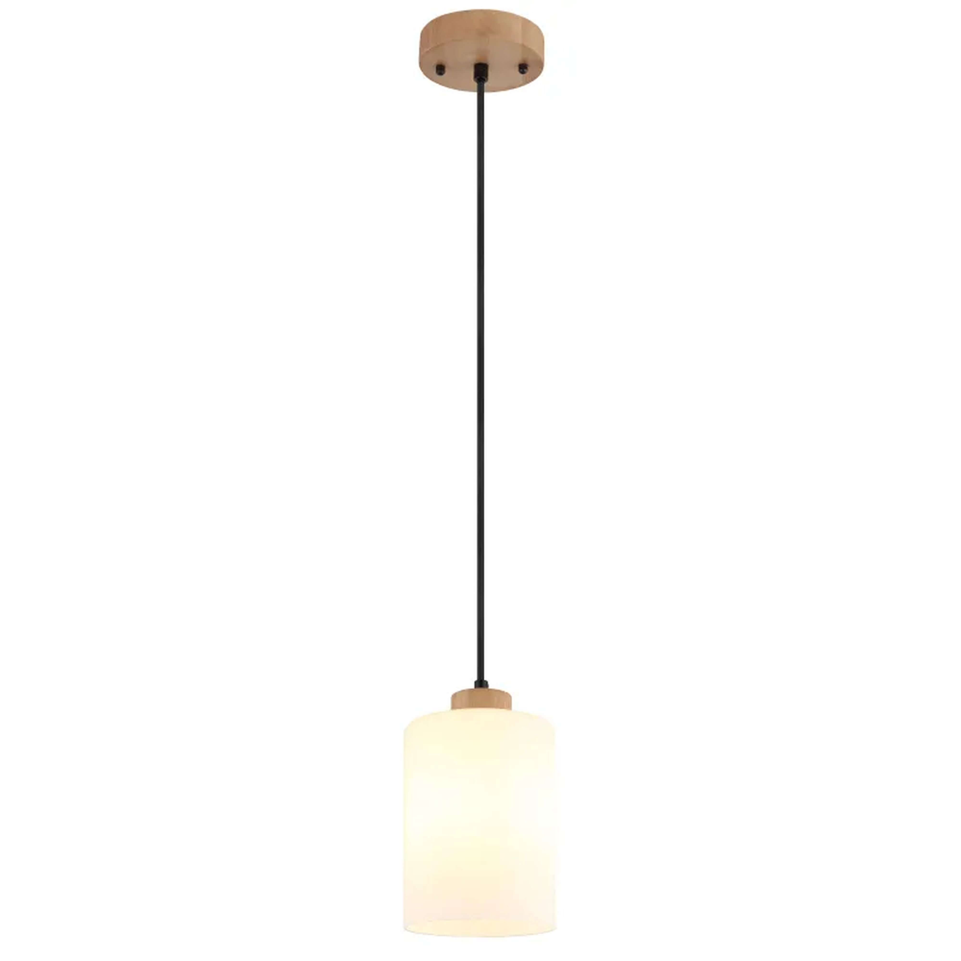 Globo Lighting Rowena hanglamp 1x60 W wit-bruin 15977H