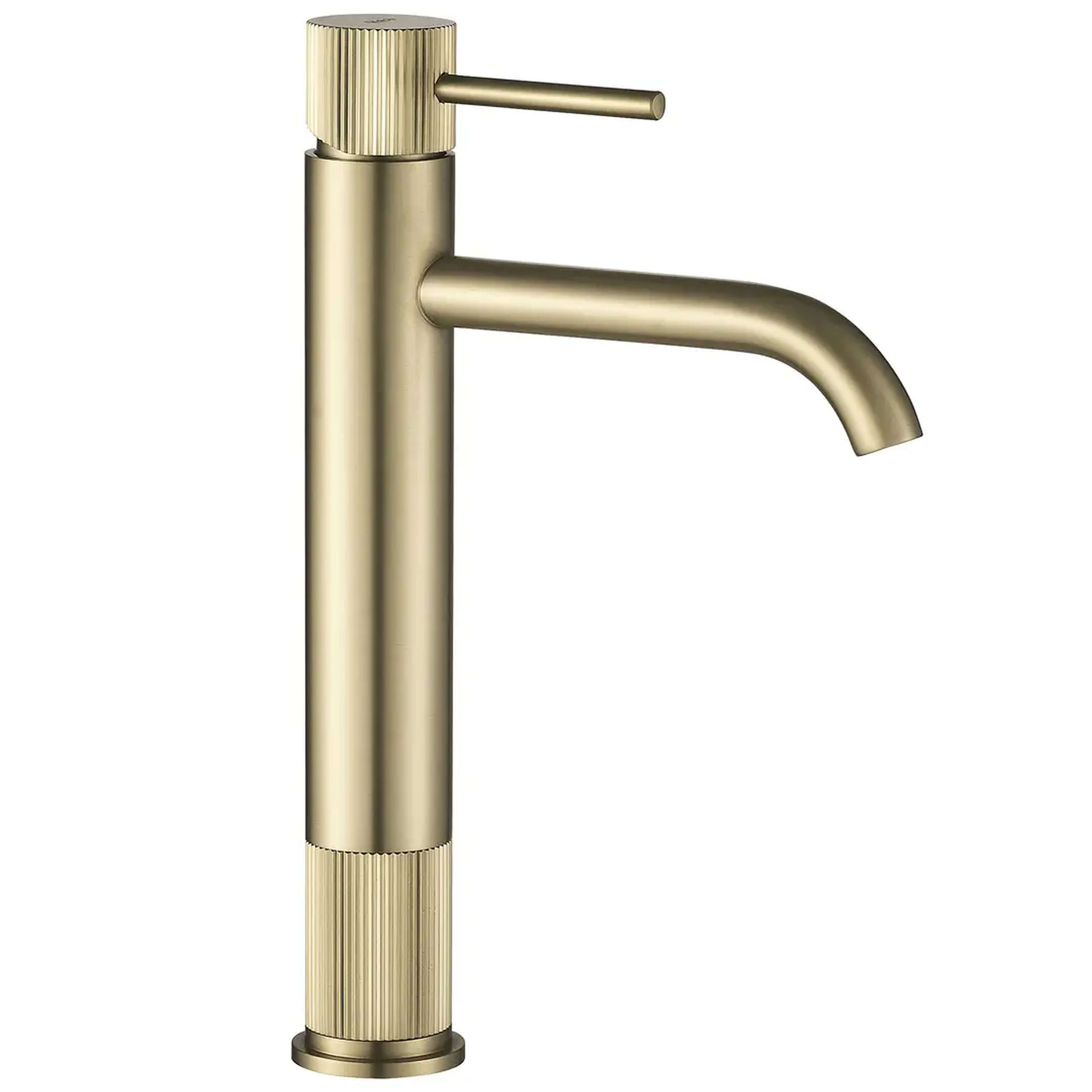 Rea Lungo Stripe wastafelkraan staand gouden REA-B8051