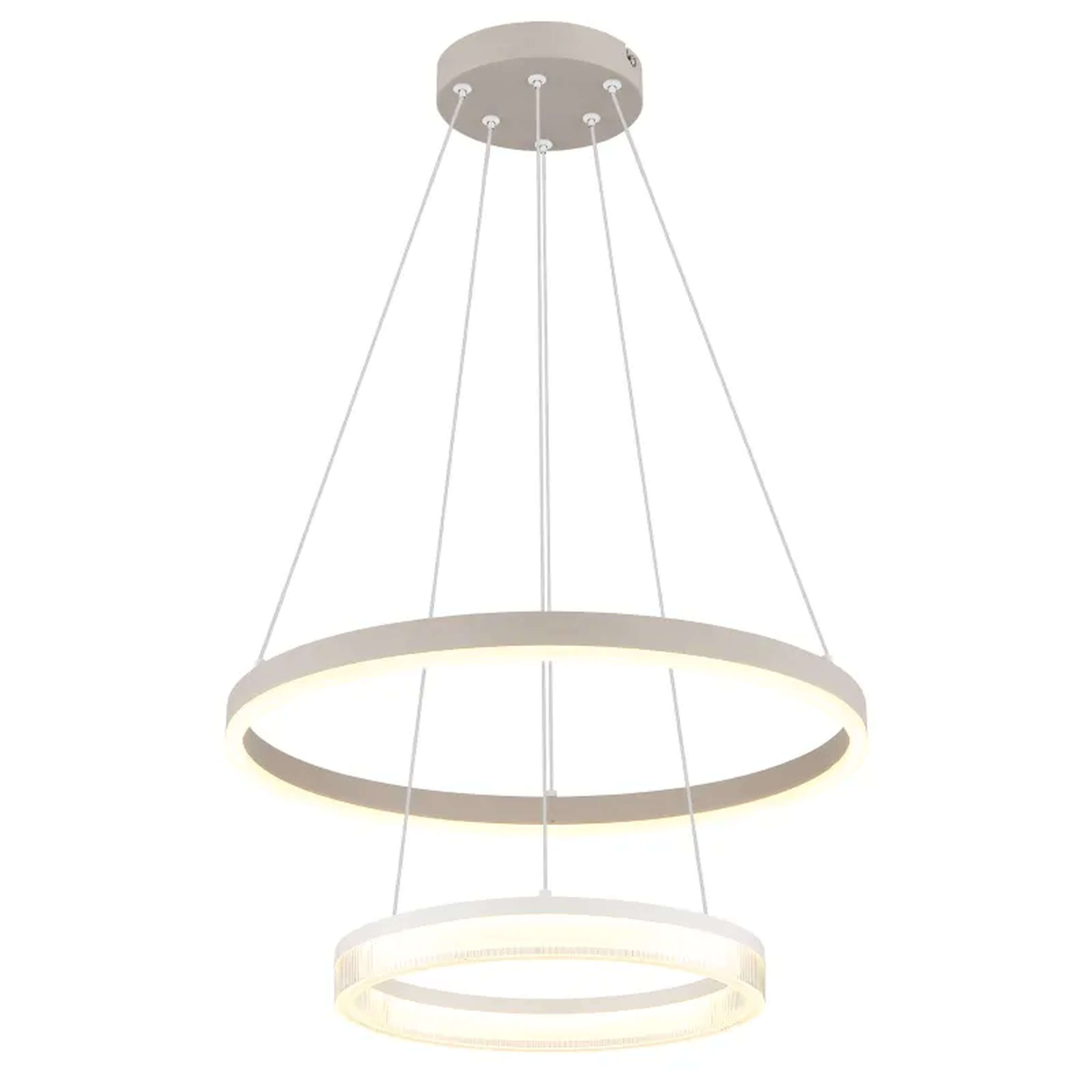 Globo Lighting Zara hanglamp 1x30 W wit-zandkleurig 48046H1