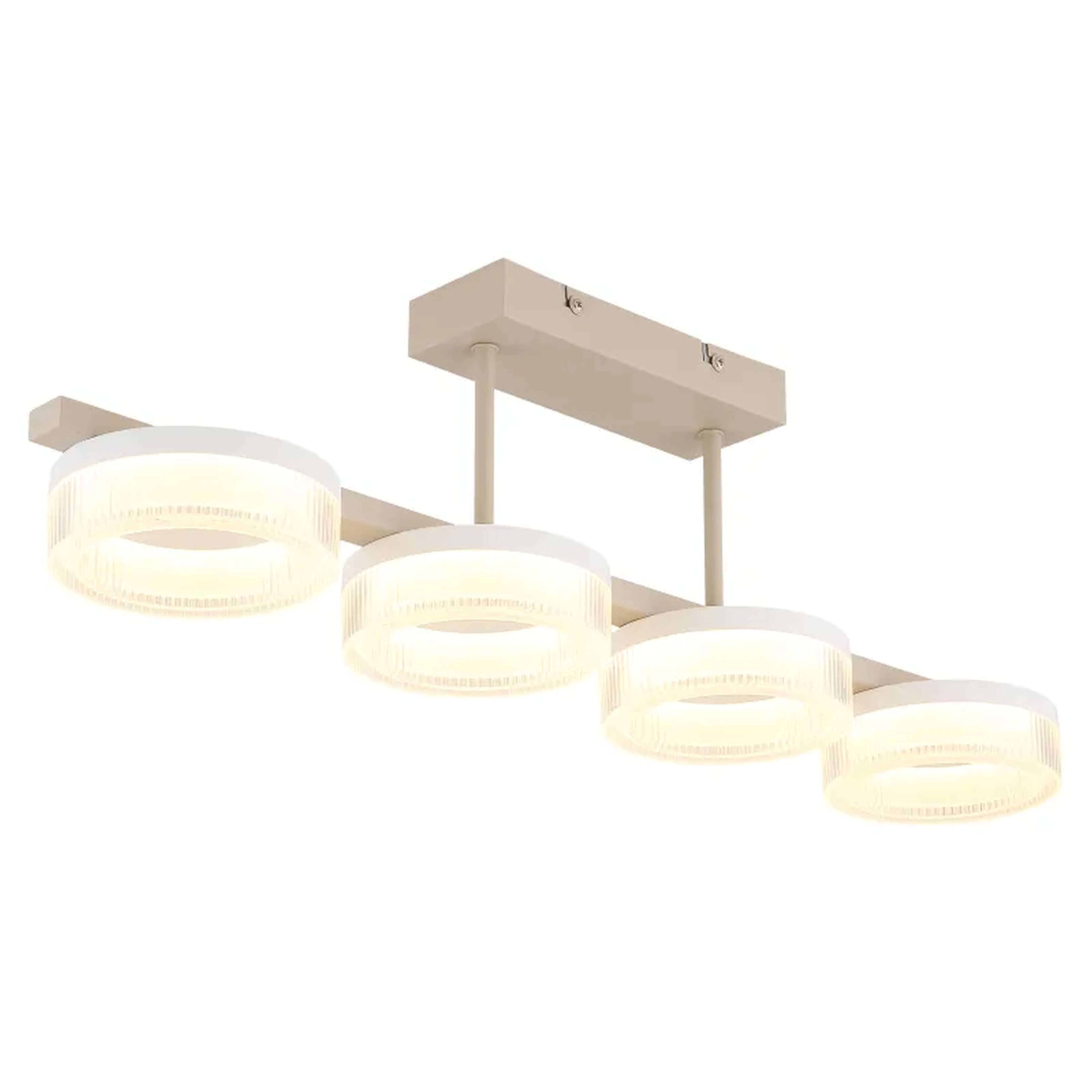 Globo Lighting Zara plafondlamp 4x24 W wit-zandkleurig 48046D3