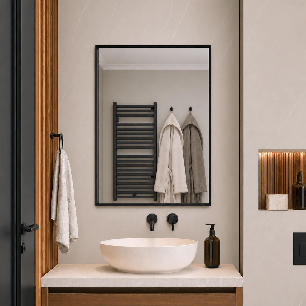 Baltica Design Aluma spiegel 60x80 cm rechthoekig zwart 5904107933498
