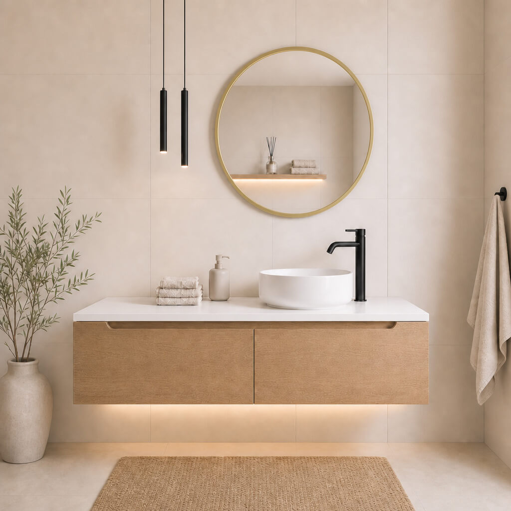 Baltica Design Aluma spiegel 60x60 cm rond gouden 5904107933320