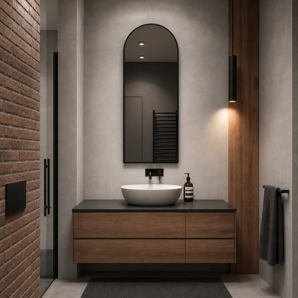 Baltica Design Aluma spiegel 50x100 cm zwart 5904107933658