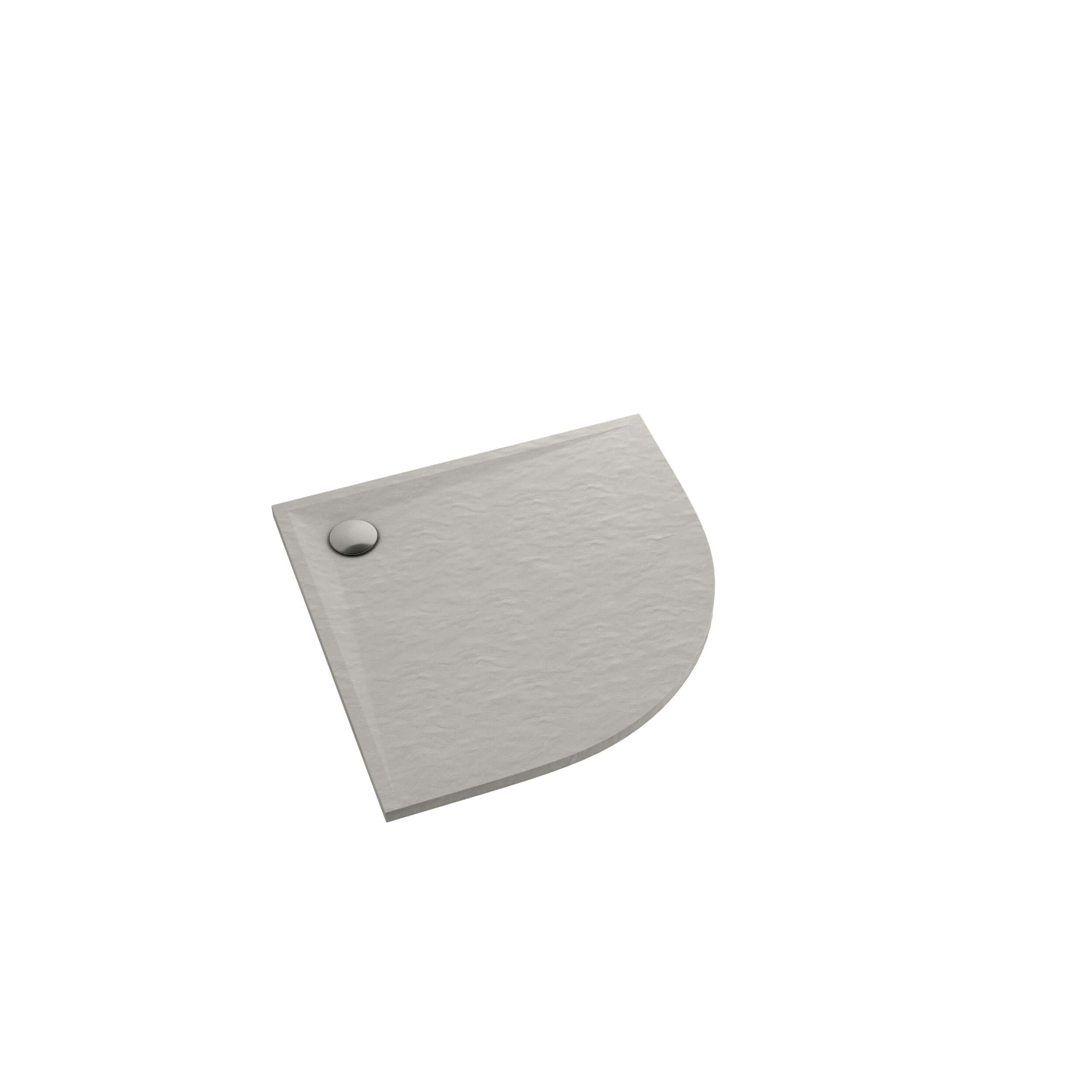 Schedpol Etrusco Cement Stone halfronde douchebak 80x80 cm cement 3.463/CT/ST