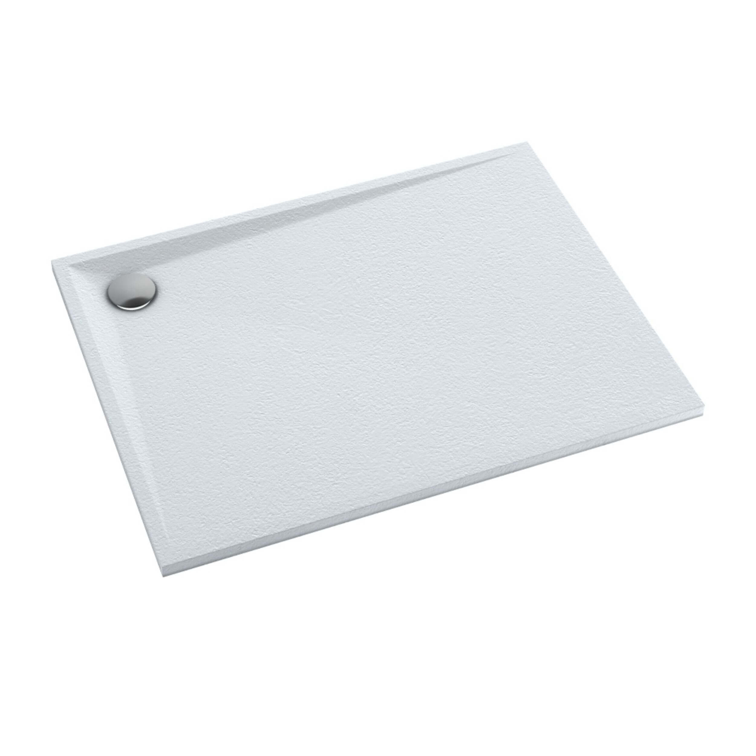 Schedpol Etrusco Grooved White Stone rechthoekige douchebak 160x90 cm wit 3.476/B/GR