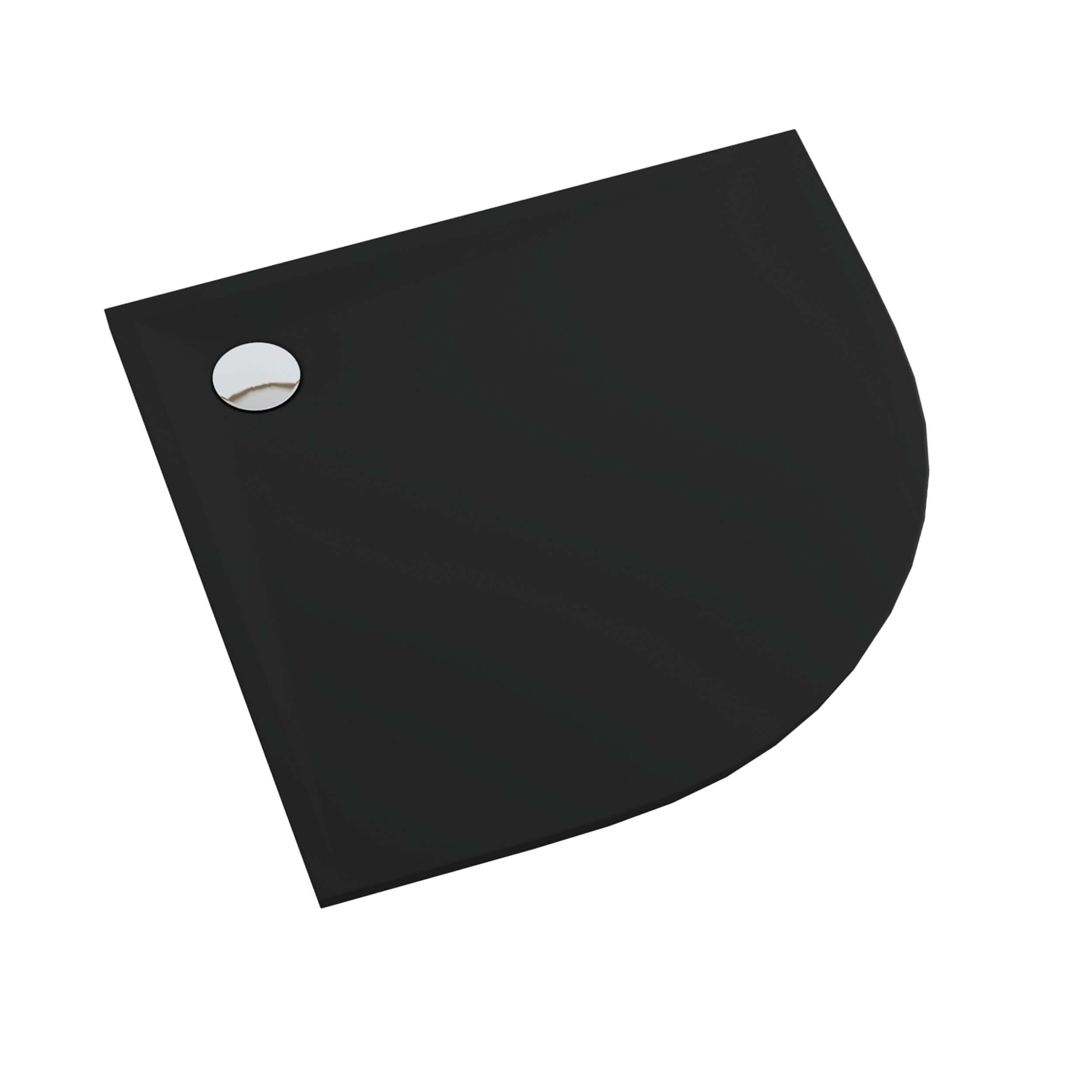 Schedpol Etrusco Black Mat halfronde douchebak 80x80 cm zwart 3.463/C/MG